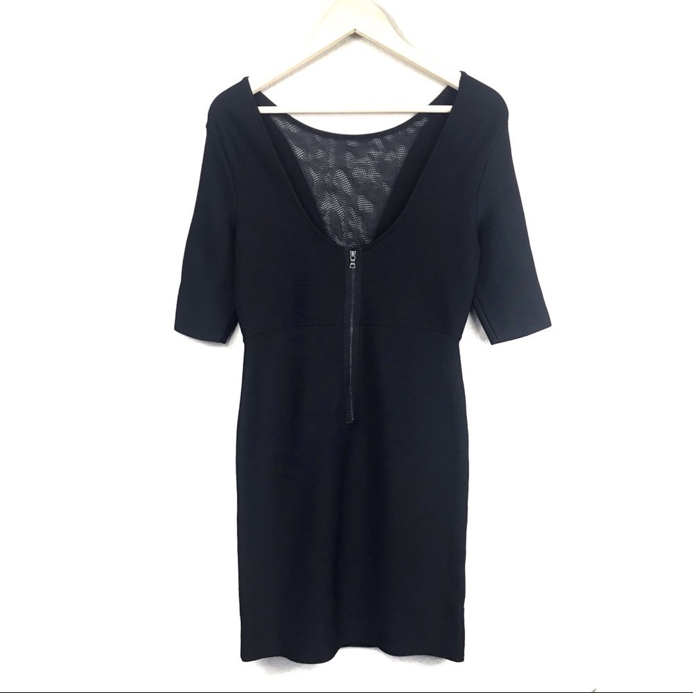 NWT BCBGMaxazria Jaydan Pointelle Trim Dress - Picture 4 of 7